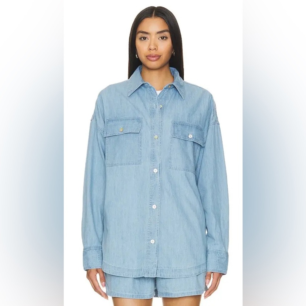 Beach Riot CORAMINE TOP IN DENIM DAZE